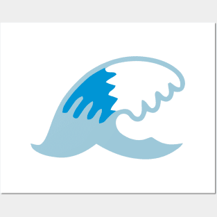 Giant Ocean Wave Emoticon Posters and Art